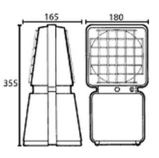 Wolf HL-95 Semi Portable Hazard Lamp product dimensions